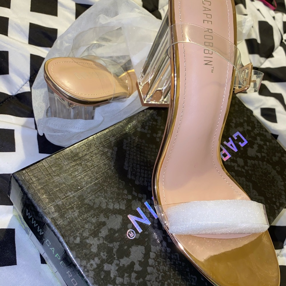 Clear heels